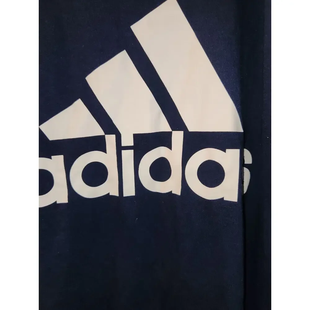 Adidas Men's XL Navy Blue ClimaLite Performance T-Shirt Logo Tee